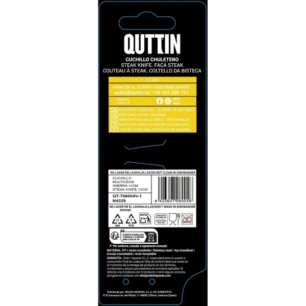 Dantytas peilis Quttin Dark 11 cm (48 vnt.)