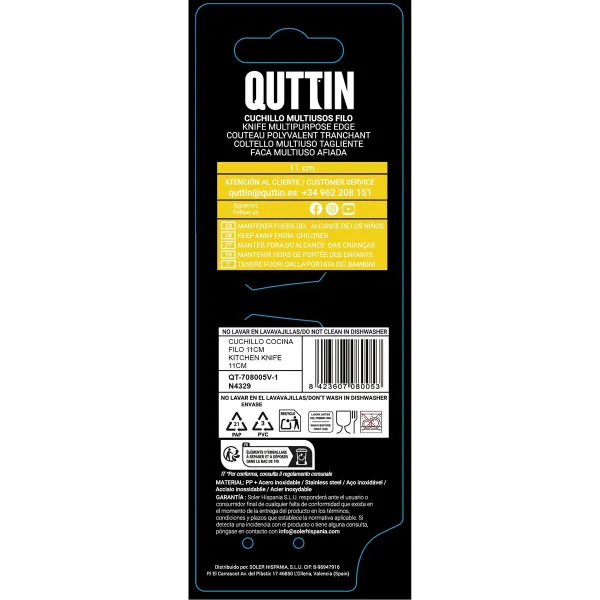 Нож Quttin Dark 11 cm 21 x 2 x 2 cm многоцелевой