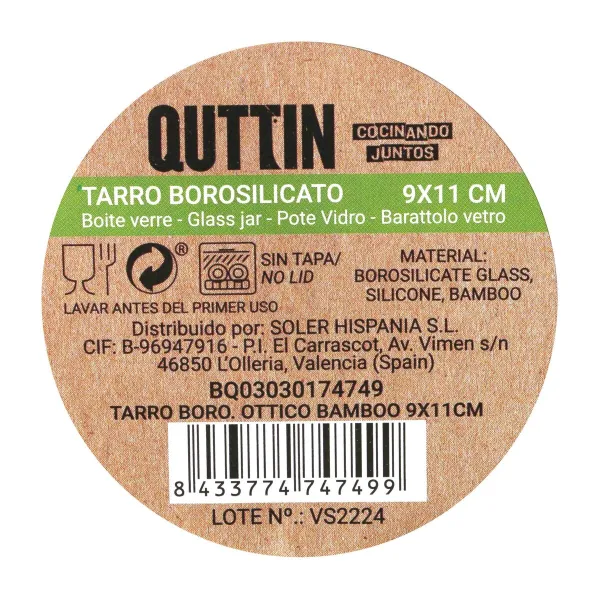 Stiklainis Quttin Borosilikatinis stiklas 500 ml (12 vnt.)