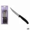 Mėsos peilių rinkinys Quttin Juoda Sidabras 11 cm 6 Dalys (12 vnt.)