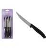 Mėsos peilių rinkinys Quttin Juoda Sidabras 11 cm 6 Dalys (12 vnt.)