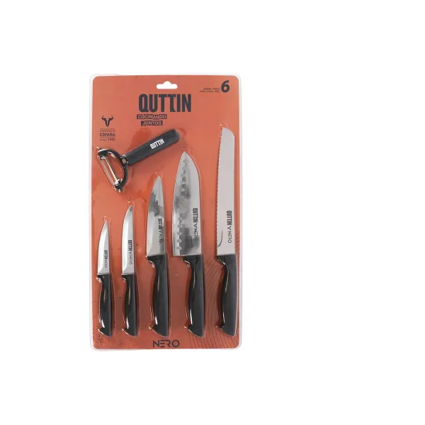 Nažu komplekts Quttin Nero Melns 6 Daudzums (4 gb.)