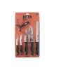 Knife Set Quttin Nero Black 6 Pieces (4 Units)