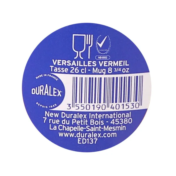 Puodelis Duralex Versailles 260 ml (72 Vienetai)