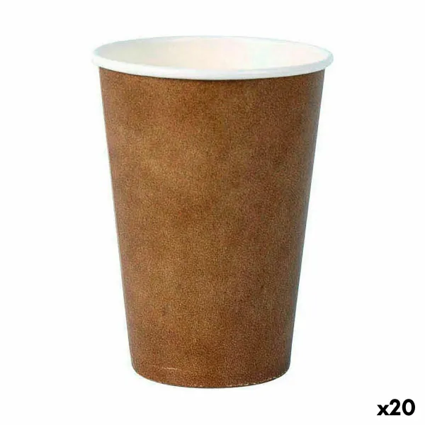 Glāžu komplekts Algon Vienreizējas lietošanas Kartons kraftpapīrs 45 Daudzums 220 ml (20 gb.)