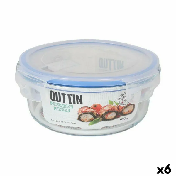Hermetiška priešpiečių dėžutė Quttin Apskritas 900 ml (6 vnt.)