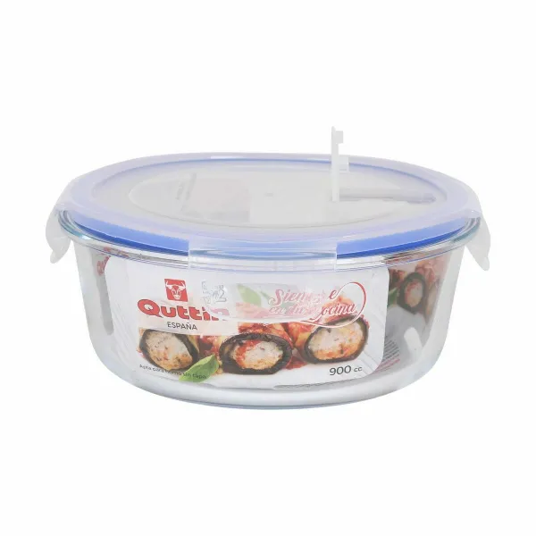 Герметичная коробочка для завтрака Quttin Круглая 900 ml (6 штук)