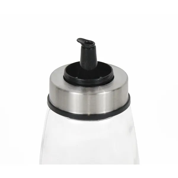 Cruet Quttin Transparent Silver Glass 200 ml 6,5 x 6,5 x 12,5 cm (12 Units)