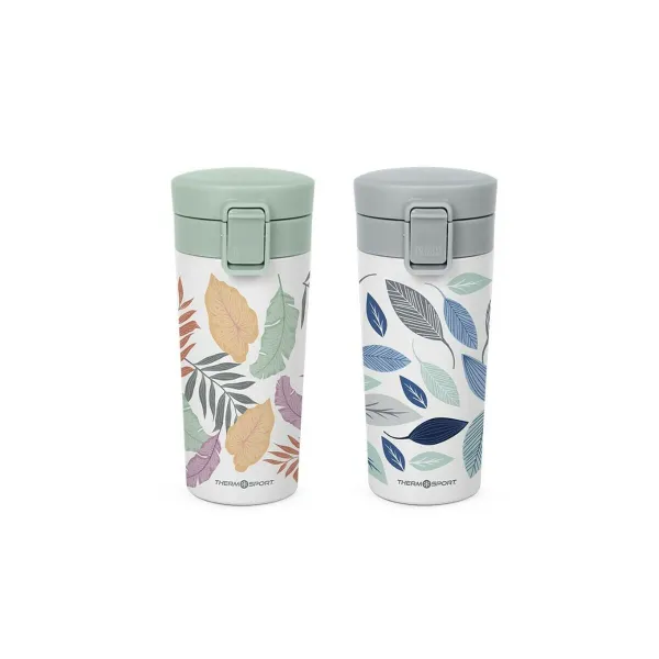 Термокружка с крышкой ThermoSport Листья 360 ml (12 штук)