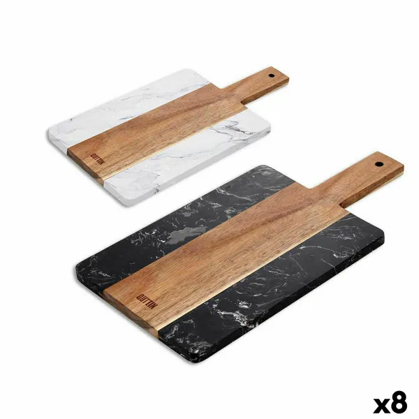Leikkuulauta Quttin Marmori Akaasia Kahvoilla 38 x 18 cm (8 osaa)
