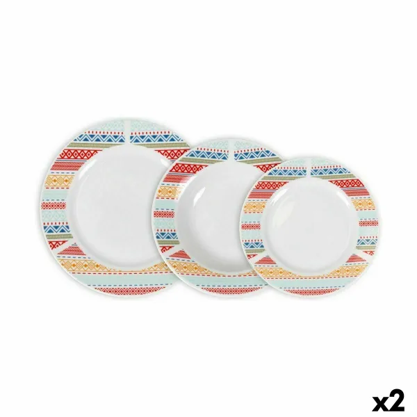 Pusdienas Aprīkojuma Komplekts La Mediterránea Palma Apaļa 18 Daudzums (2 gb.)