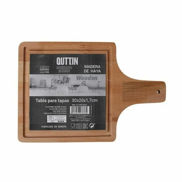 servēšanas dēlis Quttin Quttin 30 x 20 x 1,7 cm Ar rokturi (8 gb.)