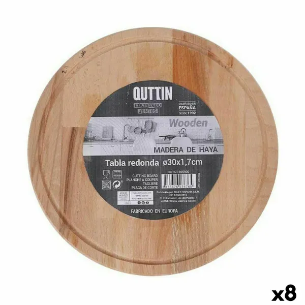 Сервировочная доска Quttin Quttin Круглая Ø 30 x 1,7 cm (8 штук)