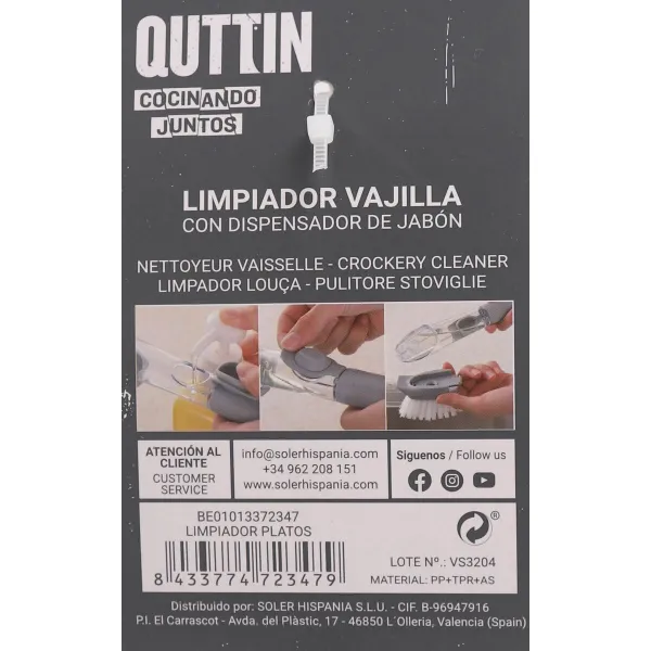 Valymo šepetėlis Quttin Lėkštės (18 vnt.)