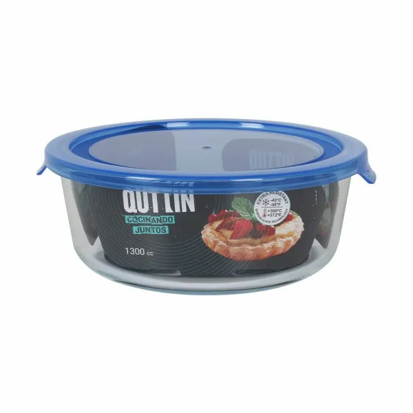 Герметичная коробочка для завтрака Quttin Синий Прозрачный 1,3 L (6 штук)