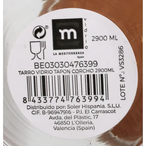 Burka La Mediterránea 2,9 L Stikls (6 gb.)