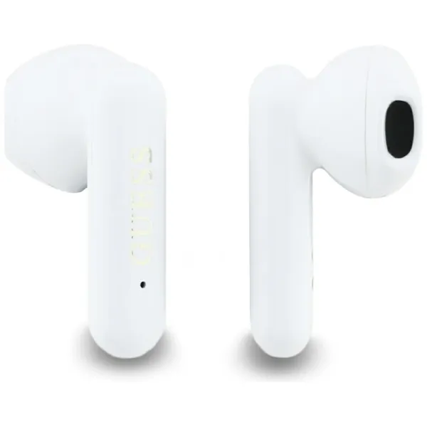 Guess 4G Metal Logo - TWS Bluetooth Earphones + Charging Case (White)