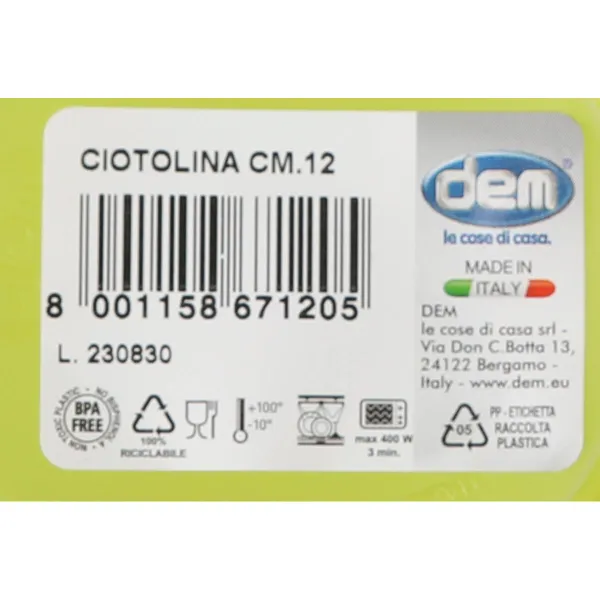 Bowl Dem Cristalway Plastic 300 ml ø 12 x 5 cm (36 Units)