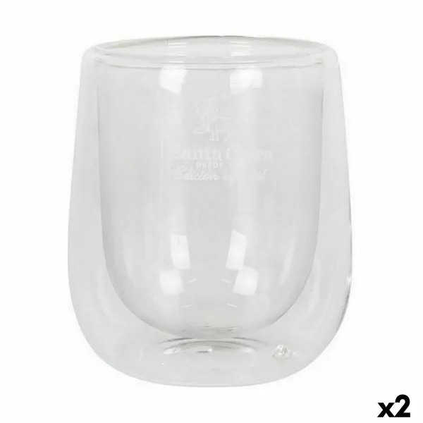 Set of glasses Santa Clara Thermal Borosilicate Glass 2 Pieces (2 Units)
