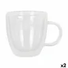 Set of Mugs Santa Clara Borosilicate Glass 150 ml Thermal 2 Units (2 Pieces)