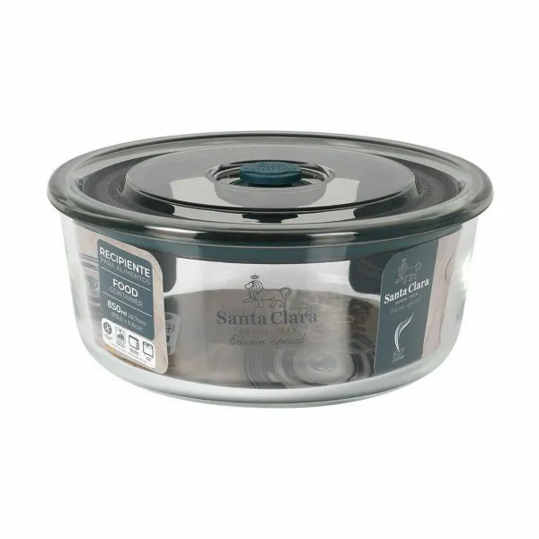 Hermetic Lunch Box Santa Clara Grey 850 ml (4 Units)