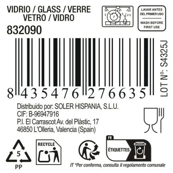 Puodelis La Mediterránea Megan 450 ml (36 Osaa)