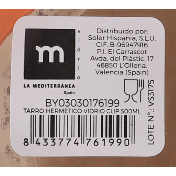 яс La Mediterránea герметический Cтекло 500 ml (12 штук)