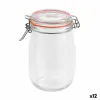 Jar La Mediterránea Hermetic Glass 1 L (12 Units)