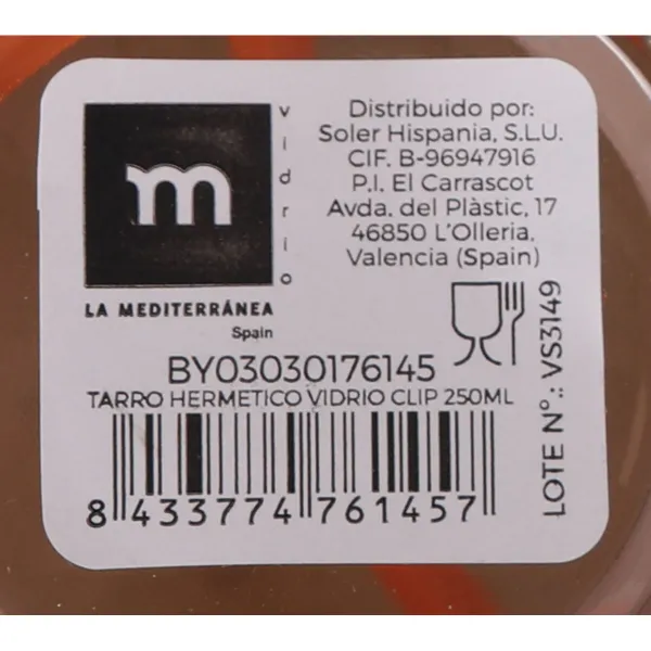 яс La Mediterránea герметический Cтекло 250 ml (24 штук)