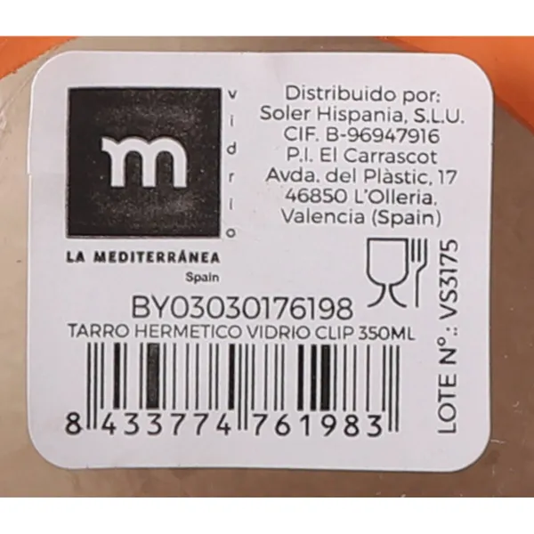 яс La Mediterránea герметический Cтекло 350 ml (12 штук)