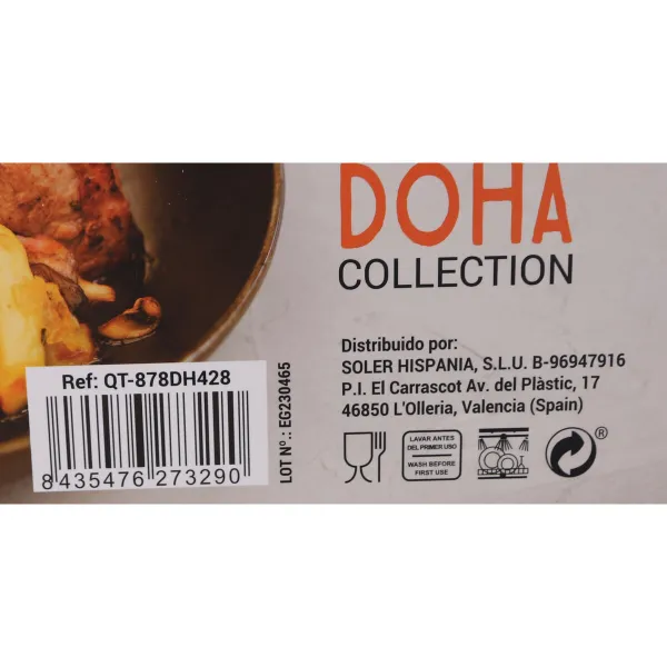 Rievota cepšanas panna Quttin Doha Stiprināts alumīnijs 39 x 28 x 15 cm (6 gb.)