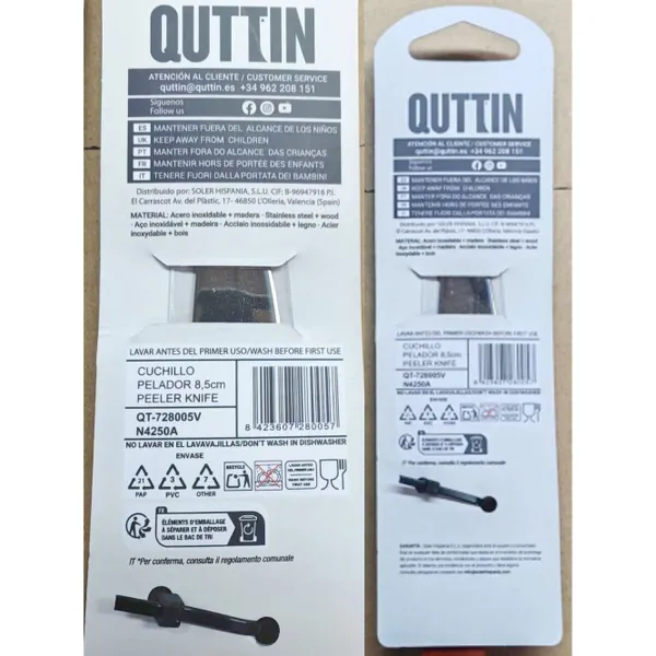 Kuorimaveitsi Quttin Packwood 8,5 cm (36 Osaa)