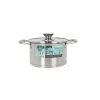 Кастрюля со стеклянной крышкой Quttin Hermes Сталь 2,8 L (6 штук)