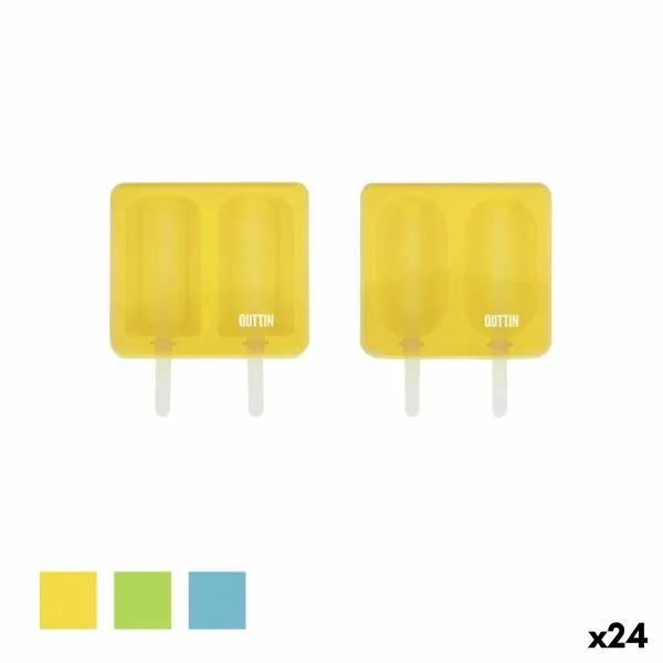 Jäätelömuotti Quttin Double Silikoni 11,5 x 13,3 x 3 cm (24 osaa)