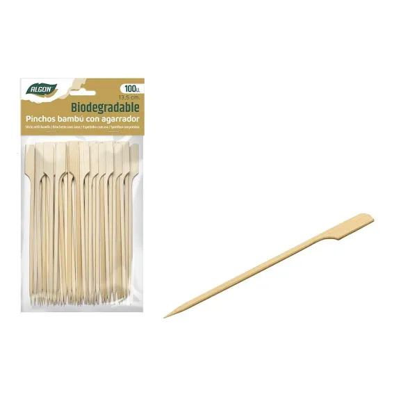 Bārbekjū Iesmu Komplekts Algon Bambuss 100 Daudzums 13,5 cm (18 gb.)