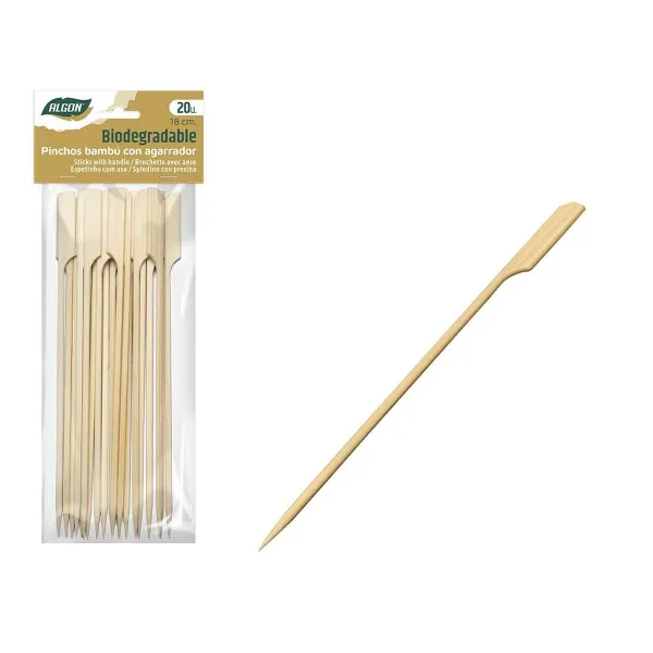 Šašlykinių rinkinys Algon Bambukas 20 Dalys 18 cm (24 vnt.)