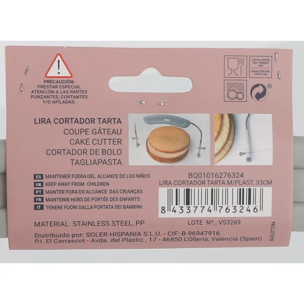Griezējs Quttin Plastmasa 33 x 16,5 cm Kūka (24 gb.)
