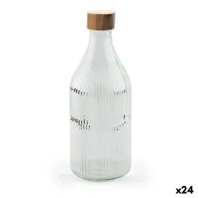 Lasipullo La Mediterránea Läpinäkyvä Metalli Lasi 1 L (24 osaa)