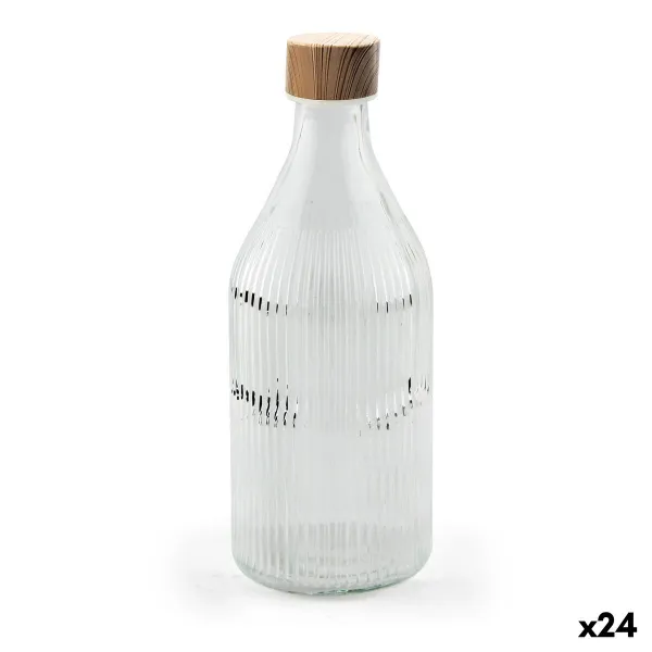 Стеклянная бутылка La Mediterránea Прозрачный Металл Cтекло 1 L (24 штук)