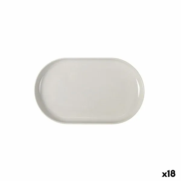 Uzkodu paplāte La Mediterránea Ivory Ovāls 25 x 15 x 2,2 cm (18 gb.)