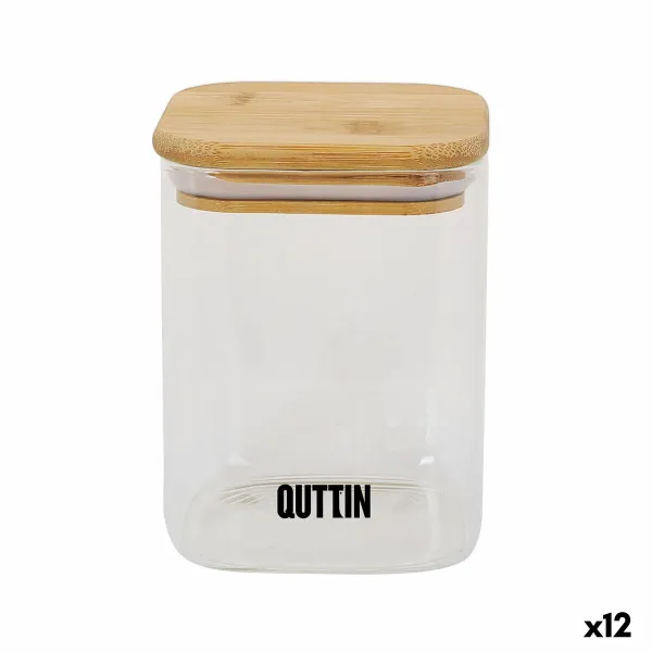 Maisto konservavimo konteineris Quttin Bambukas Borosilikatinis stiklas 480 ml (12 vnt.)