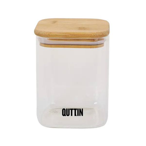 Maisto konservavimo konteineris Quttin Bambukas Borosilikatinis stiklas 480 ml (12 vnt.)