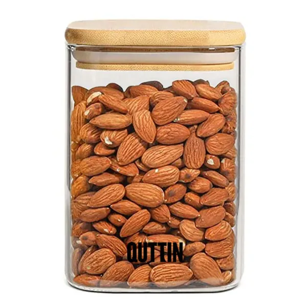 Maisto konservavimo konteineris Quttin Bambukas Borosilikatinis stiklas 480 ml (12 vnt.)