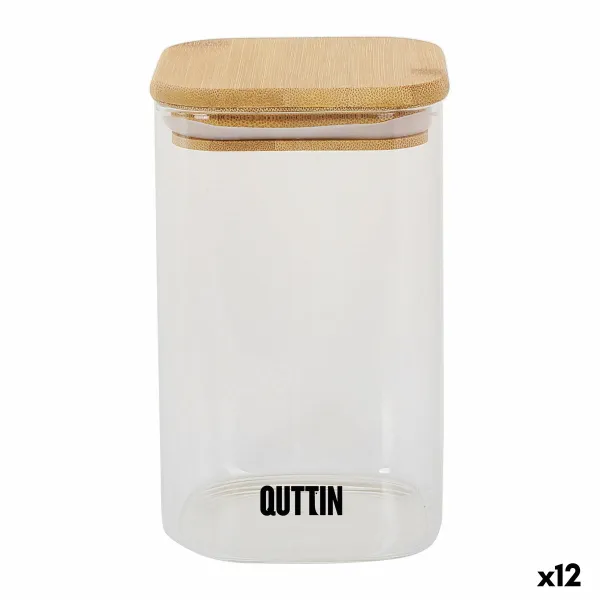 Maisto konservavimo konteineris Quttin Bambukas Borosilikatinis stiklas 720 ml (12 vnt.)