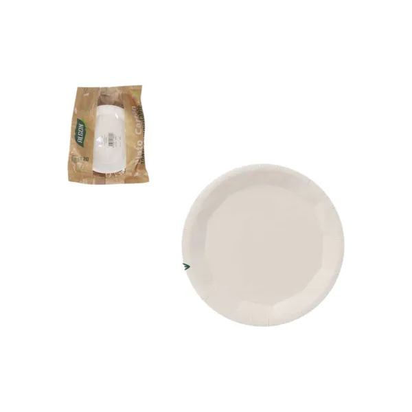 Plāksņu komplekts Algon Balts 17 cm 10 Daudzums (24 gb.)