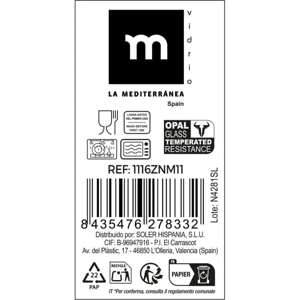 Deserta trauks La Mediterránea Coup basic ø 18 x 2,5 cm (48 gb.)