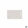 Uzkodu paplāte La Mediterránea Balts 25 x 15 x 2 cm (12 gb.)