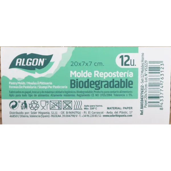 Konditorejas veidņu komplekts Algon Papīrs 20 x 7 x 7 cm 12 Daudzums (24 gb.)