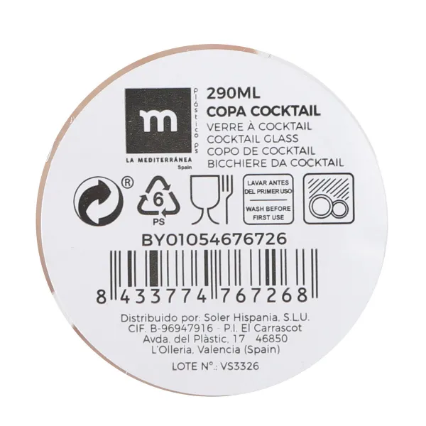 Cocktail glass La Mediterránea (24 Units)