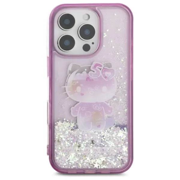 Hello Kitty Liquid Glitter 50TH Anniversary Party - Case for iPhone 16 Pro (purple)